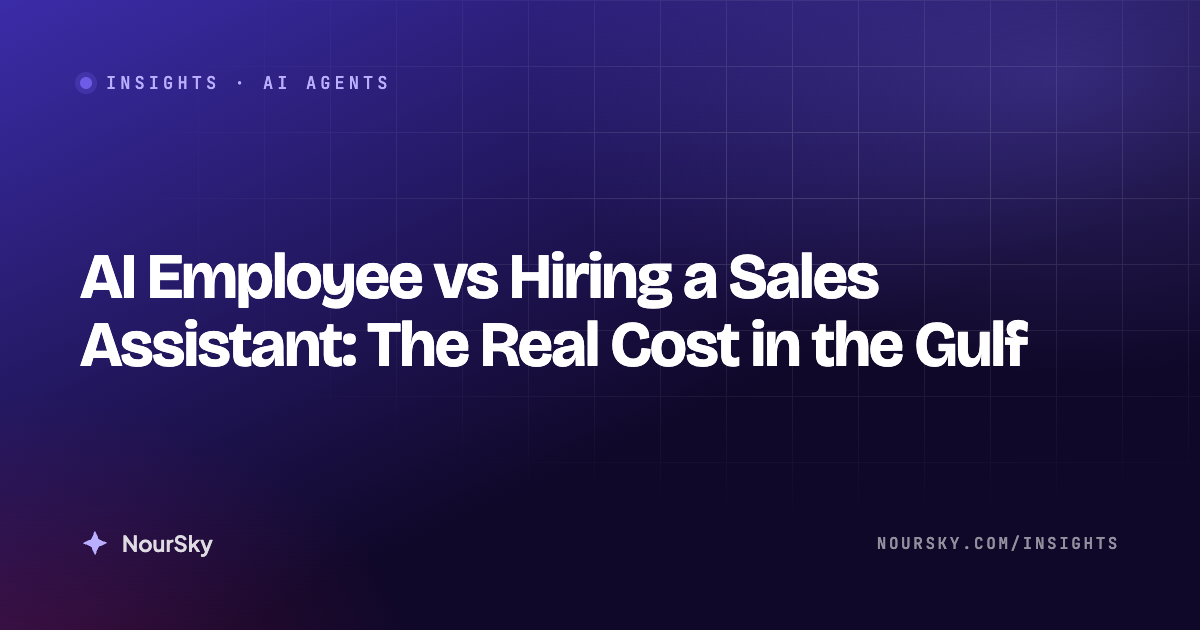 AI Employee vs Hiring a Sales Assistant: The Real Cost in the Gulf