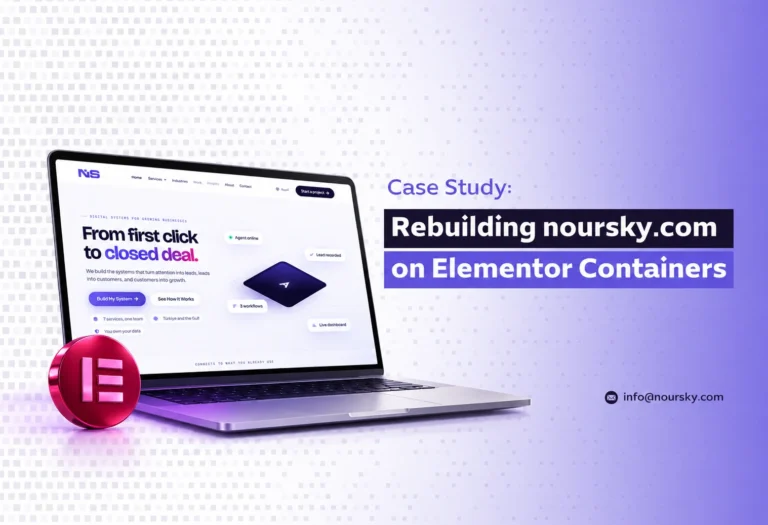 Case Study: Rebuilding noursky.com on Elementor Containers