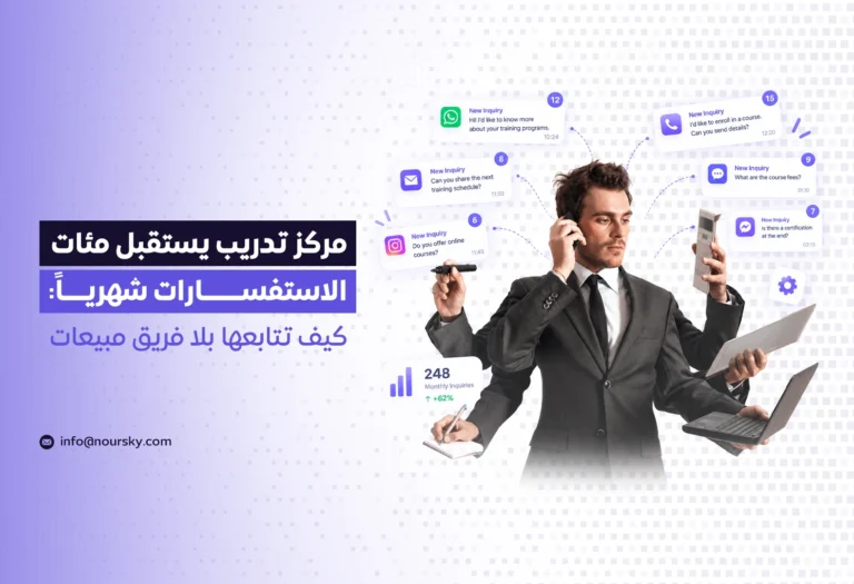مركز تدريب يستقبل مئات الاستفسارات شهرياً: كيف تتابعها بلا فريق مبيعات