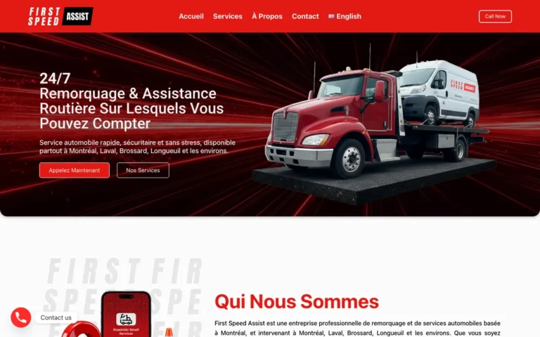 First Speed Assist: Towing Company Website case study by NourSky