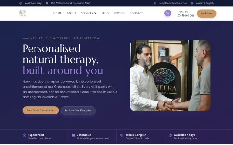 Theera Touch: Clinic Website case study by NourSky