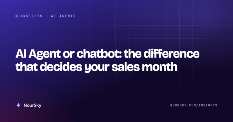 AI Agent or chatbot: the difference that decides your sales month